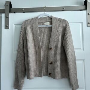 Universal Thread Tan Chunky Knit Cardigan Sweater